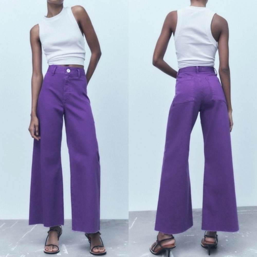 Zara Marine High Waist Straight Jean